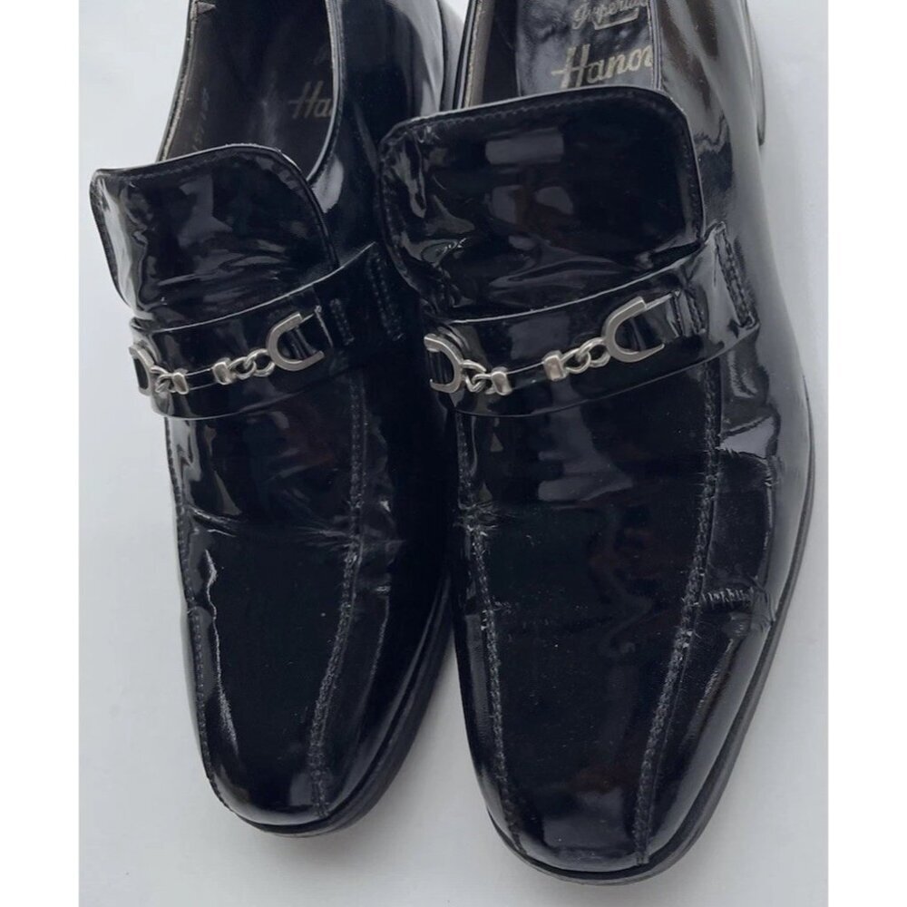 Vintage Hanover Plain Toe Blucher Shoes Men’s Sz 9.5 D/Black Silver Shoes